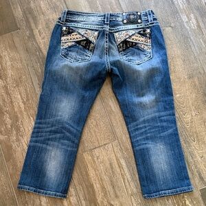 Miss Me Blue Jeans with Embroidered Pocket